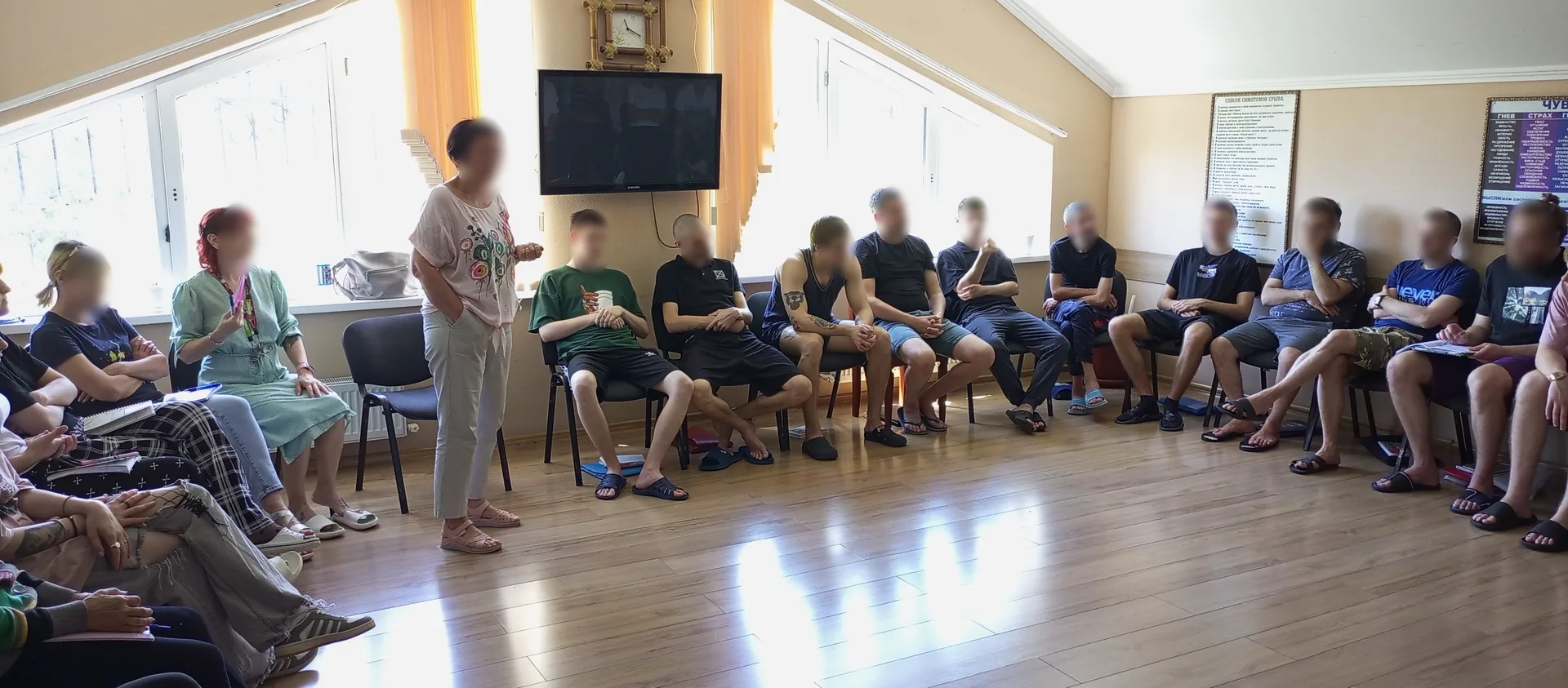 Работа в группе во время занятия.